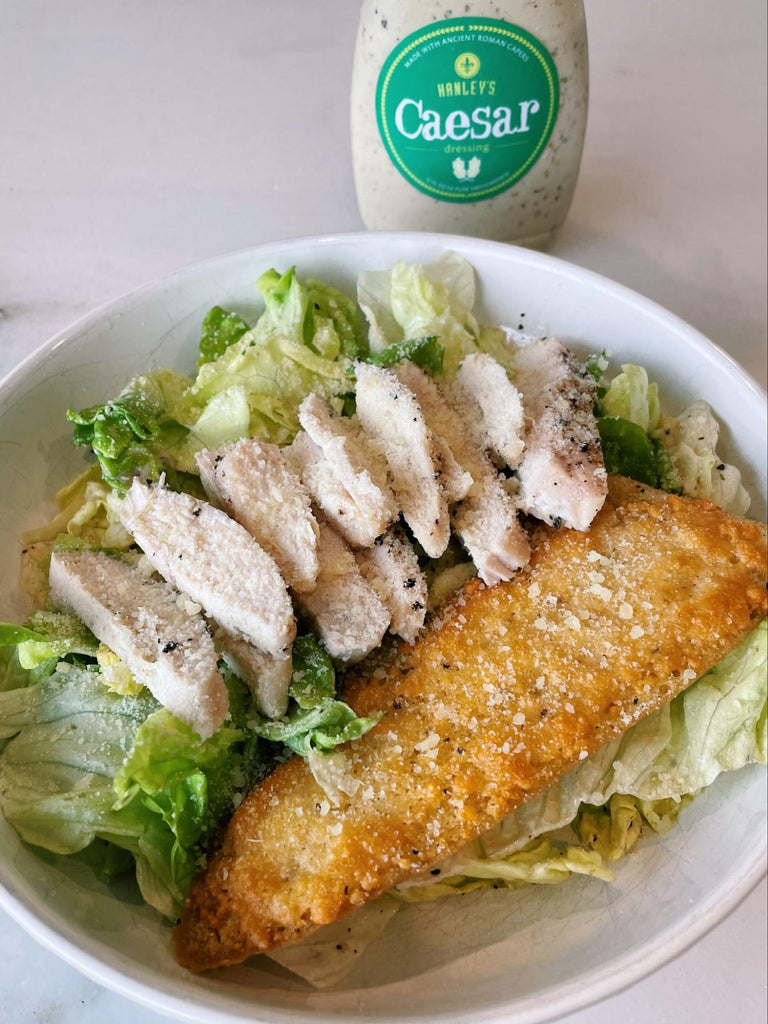 Chicken Caesar Salad with Homemade Croutons/Crostini