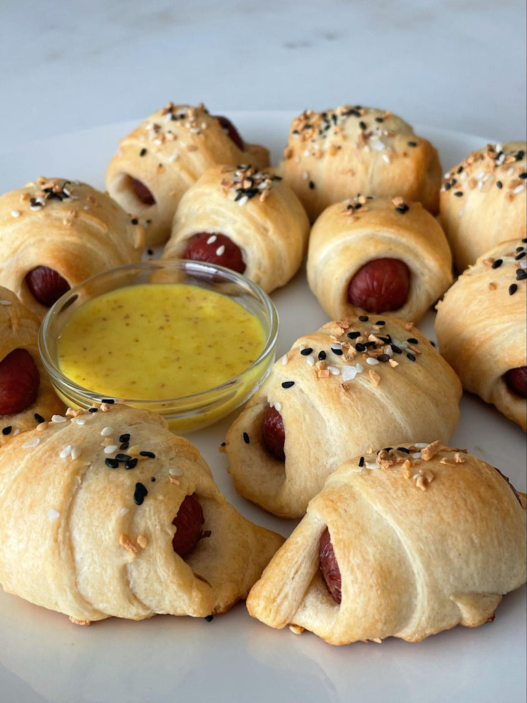 Everything Pigs in a Blanket with Hanley’s Sweet Creole Mustard
